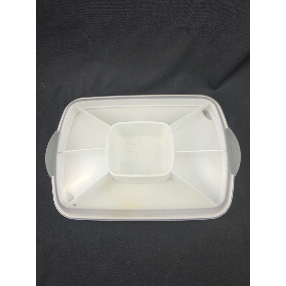 Pampered Chef Chillzanne Rectangle Server with Lid  Deviled Egg Tray Serveware